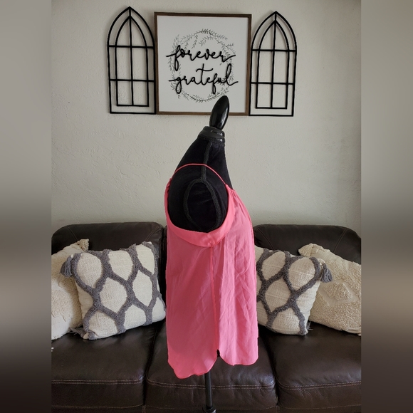 Trina Turk Bubble Gum Barbie Pink Strappy Tank Summer Vibes Boho Chic Classic - Picture 13 of 13